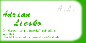 adrian licsko business card